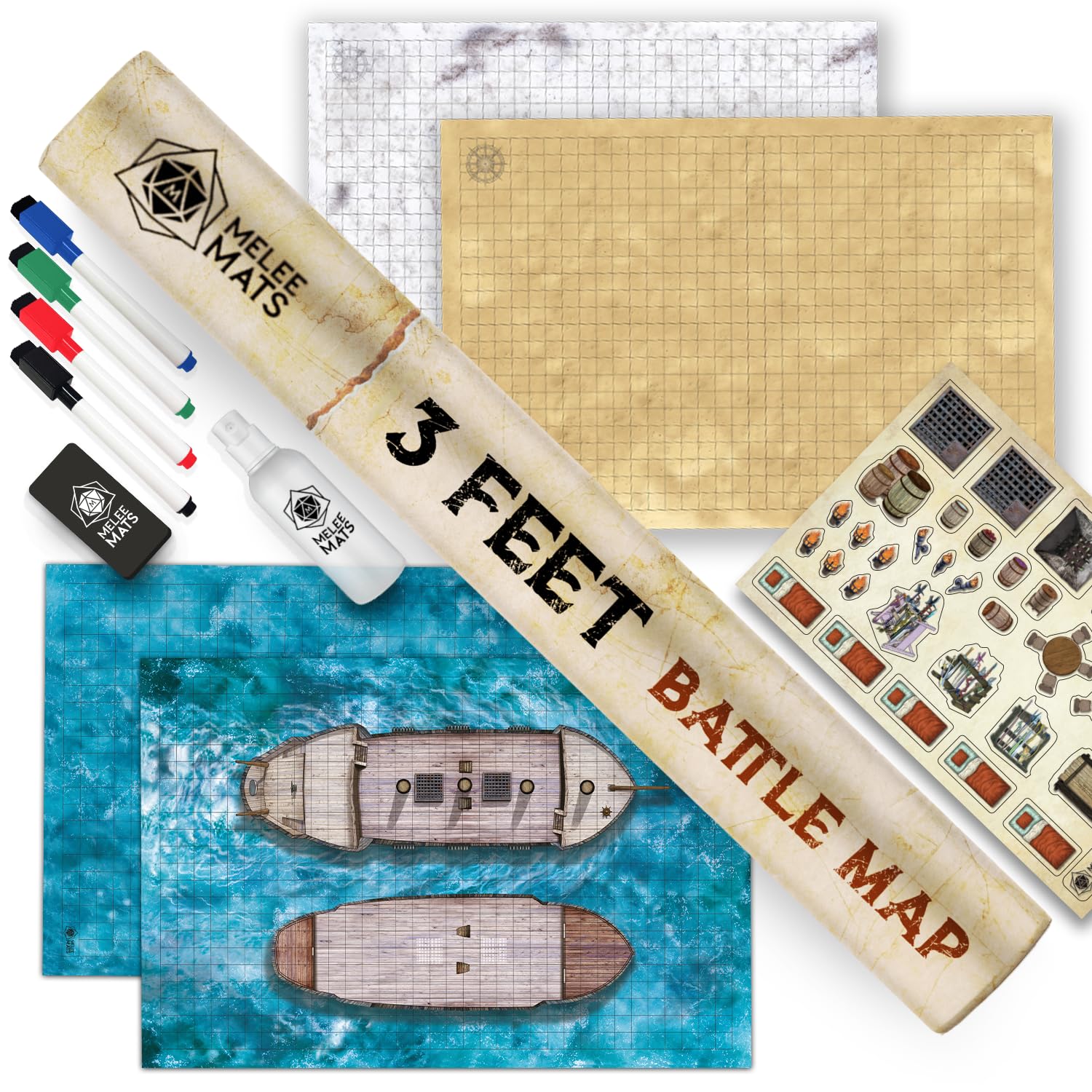 Amazon.com: Melee Mats DND Map Starter Set for Dungeons and